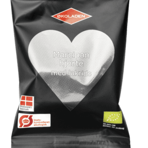 Marcipanhjerte Lakrids, 1 kolli = 30 stk.