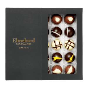 Elmelund 25 stk. fyldte chokolader, 1 kolli = 4 stk.