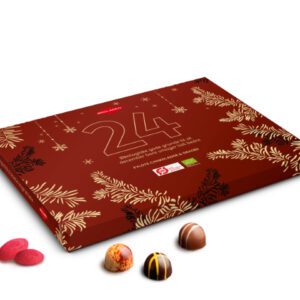 Økoladen Julekalender 240g, 1 kolli = 12 stk.